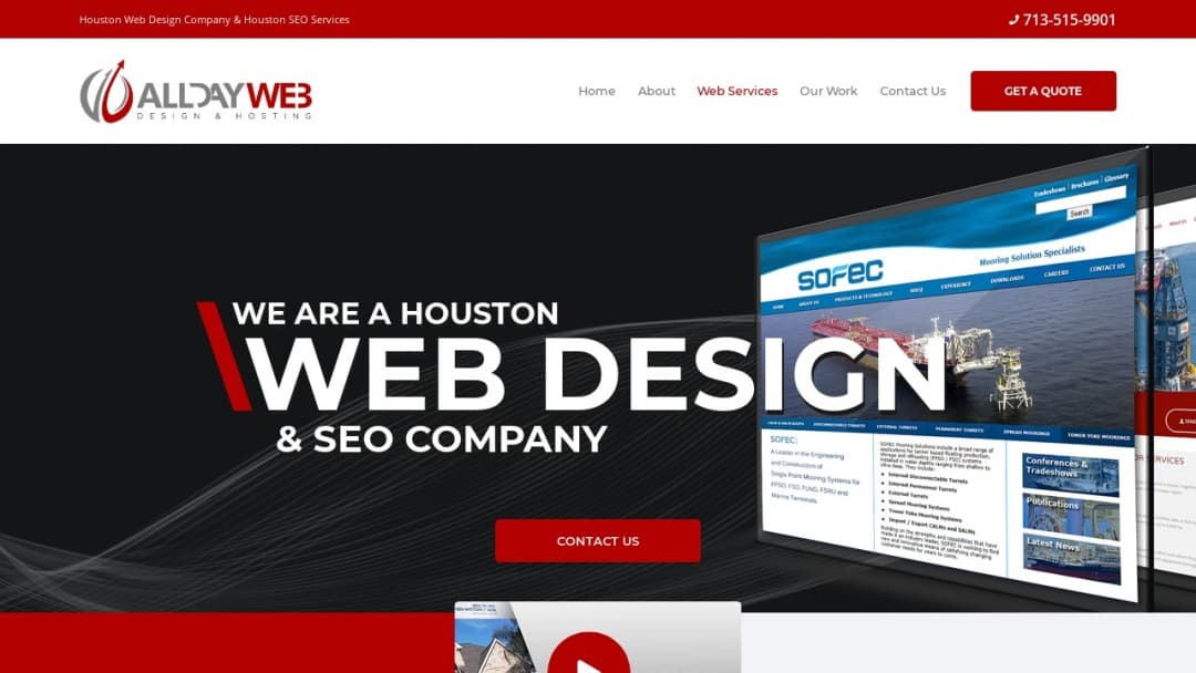 Screenshot of All Day Web Design & Hosting's Website