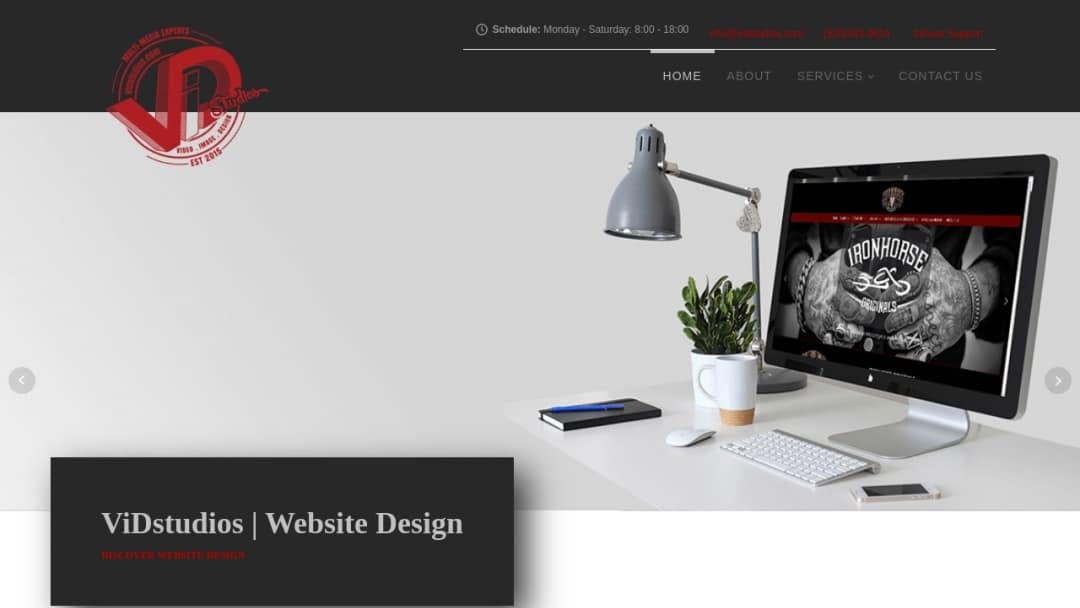 Screenshot of ViD Studios's Website