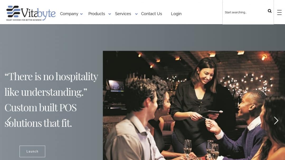 Screenshot of Vitabyte Inc.'s Website