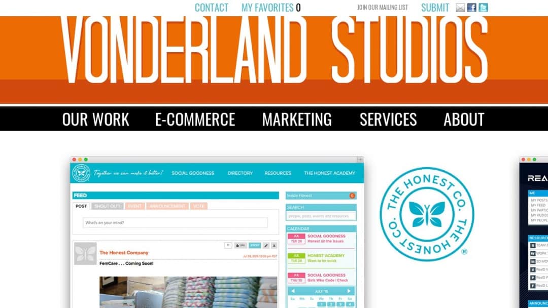 Screenshot of Vonderland Studios Inc's Website