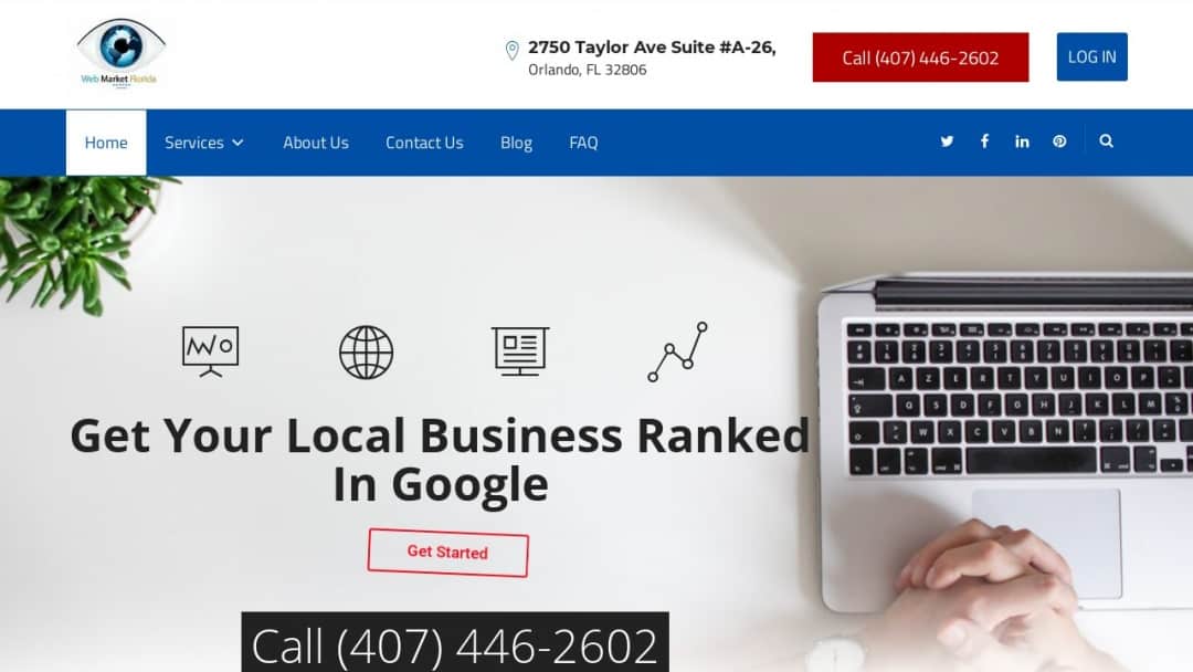 Screenshot of Web Market Florida's Website