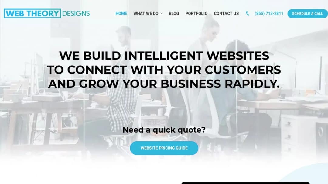 Screenshot of Web Theory Designs's Website