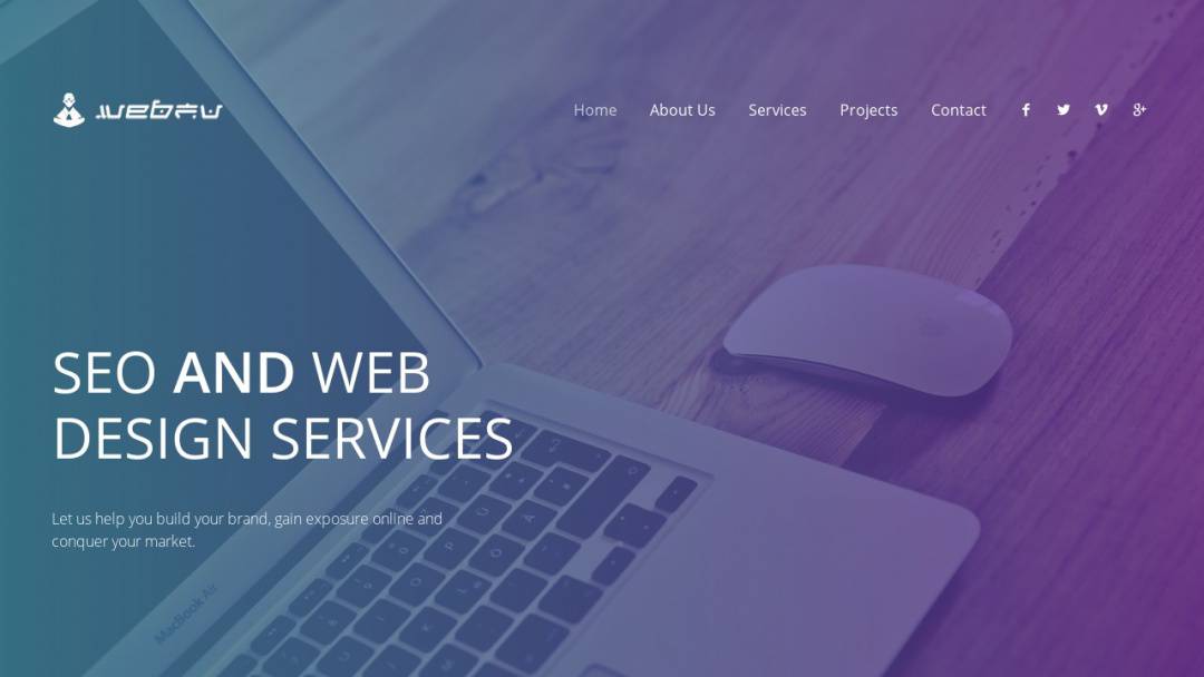 Screenshot of Webfu's Website