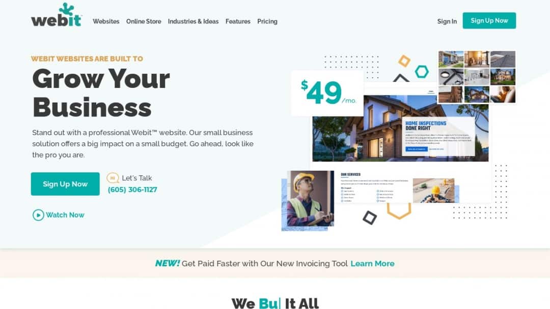 Screenshot of Webit's Website