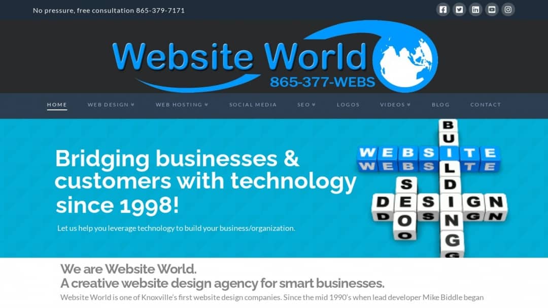 Screenshot of Website World's Website