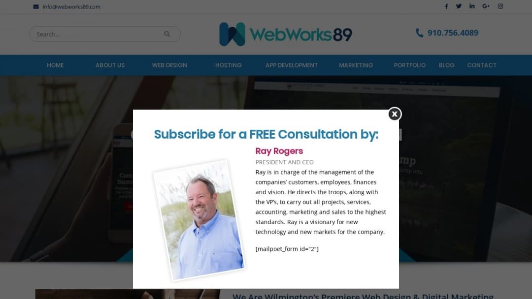 Screenshot of WebWorks89's Website