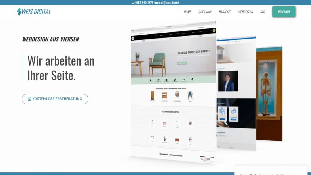 Screenshot of Weis Digital's Website