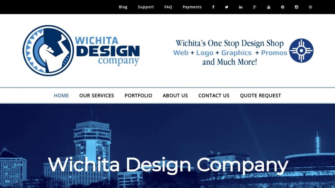 Screenshot of Wichita Design Company's Website