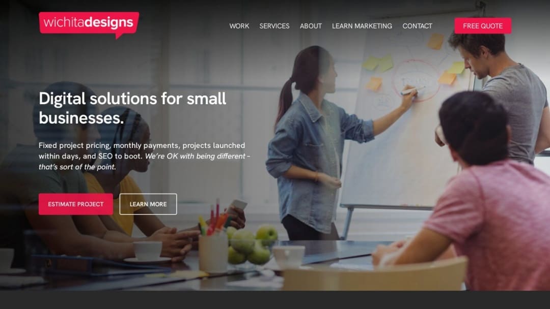 Screenshot of Wichita Designs's Website