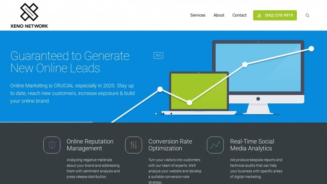 Screenshot of Xeno Network's Website