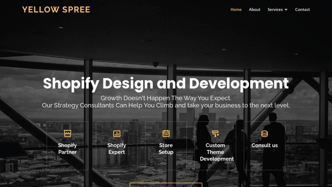 Screenshot of Yellowspree's Website