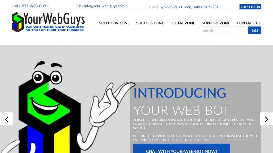 Screenshot of Your Web Guys's Website