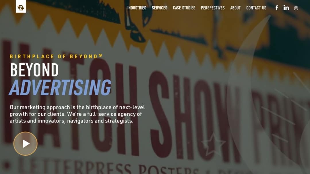 Screenshot of Zehnder Communications's Website