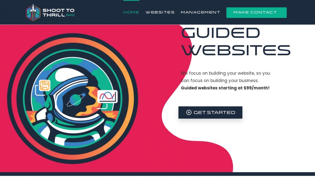 Screenshot of Shoot To Thrill Media's Website