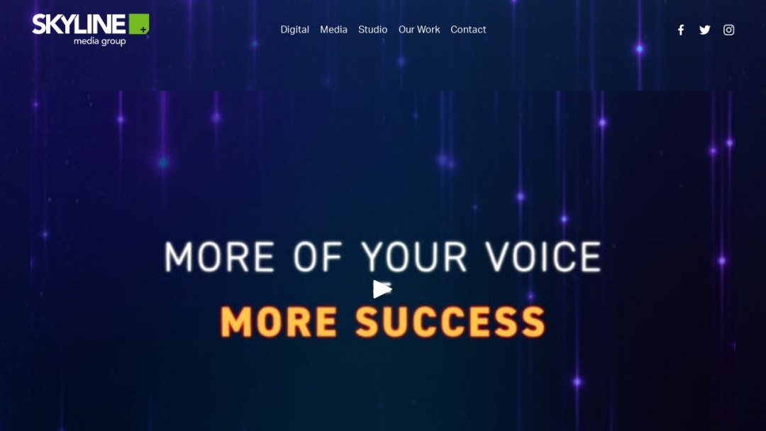 Screenshot of Skyline Media Group's Website