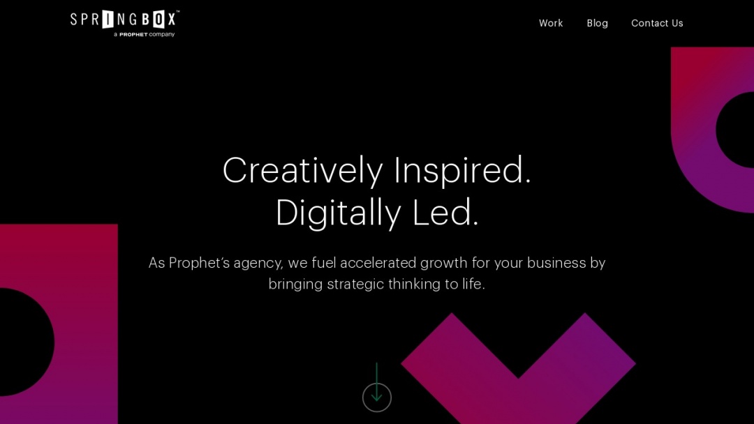 Screenshot of Springbox's Website