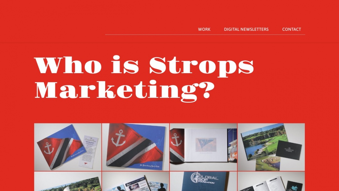 Screenshot of STROPS Marketing's Website