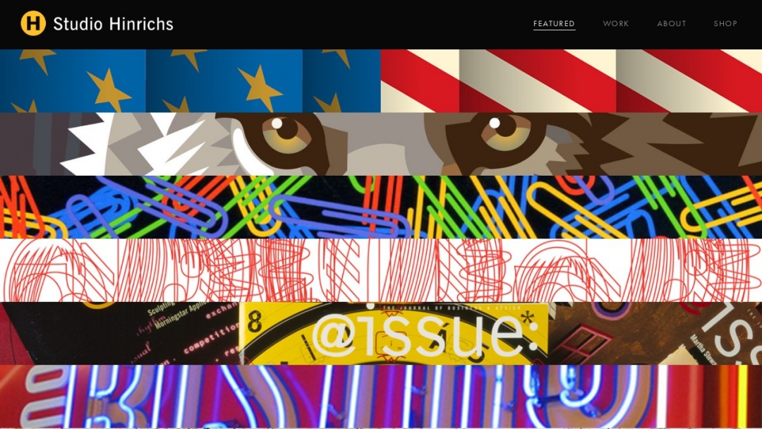 Screenshot of Studio Hinrichs's Website