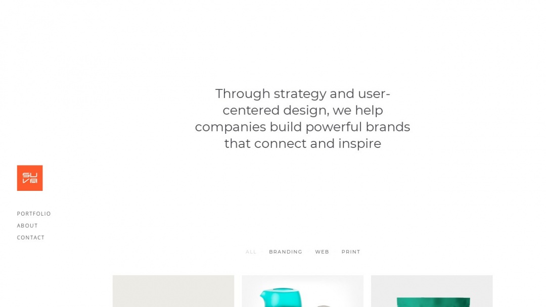 Screenshot of SUVA Inc's Website