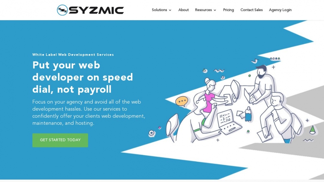 Screenshot of Syzmic's Website