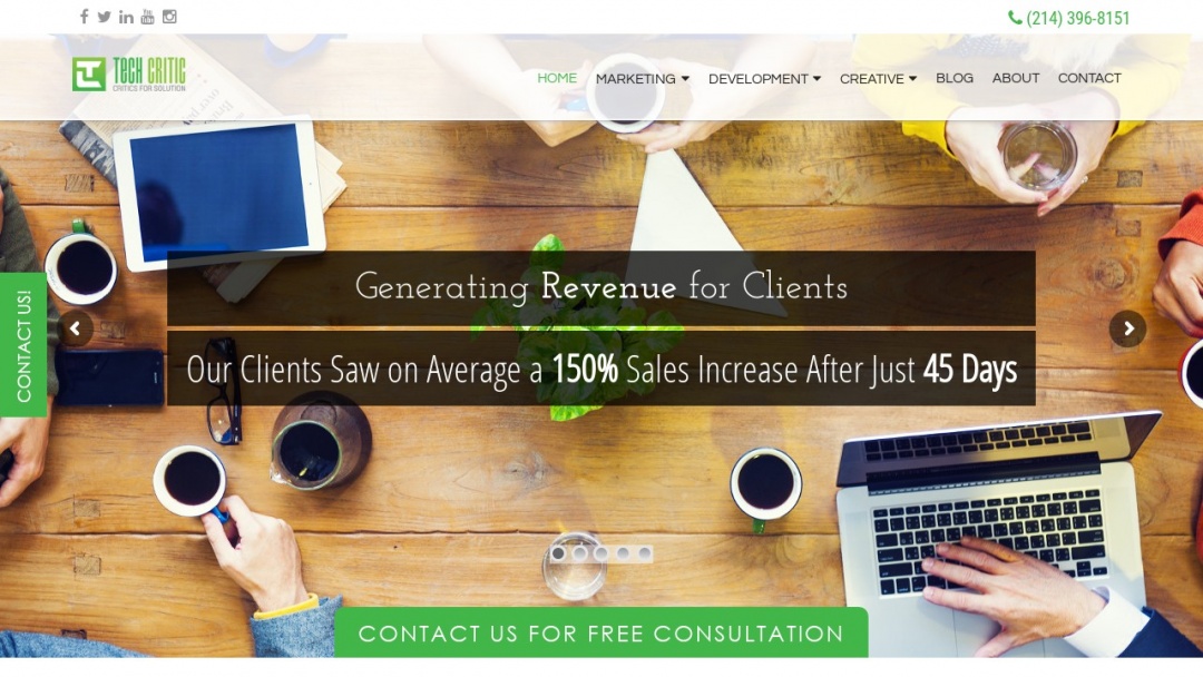 Screenshot of Tech-Critic's Website