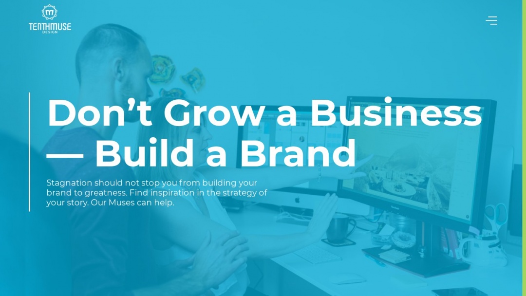 Screenshot of Tenth Muse Design's Website