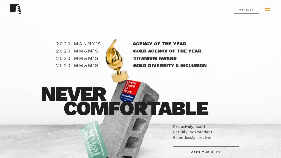 Screenshot of The Bloc's Website