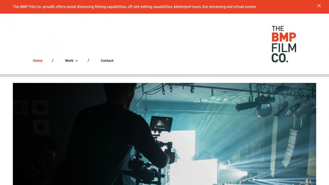 Screenshot of The BMP Film Co.'s Website