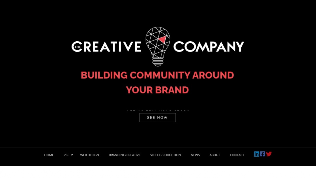 Screenshot of The Creative Company, Inc.'s Website