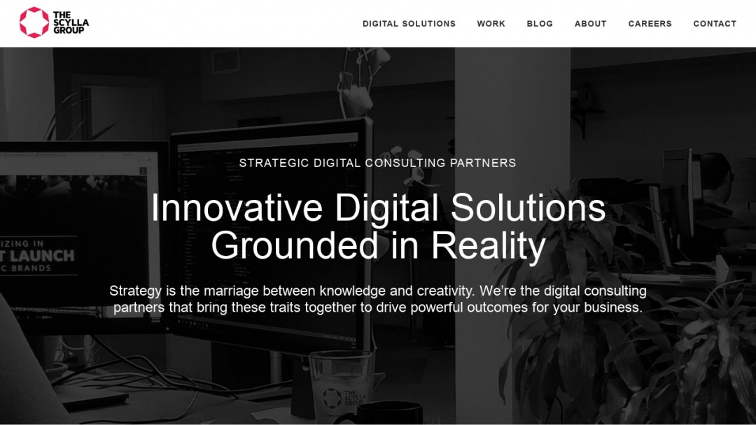 Screenshot of The Scylla Group's Website