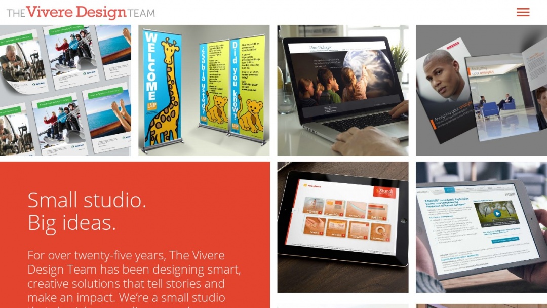 Screenshot of The Vivere Design Team's Website