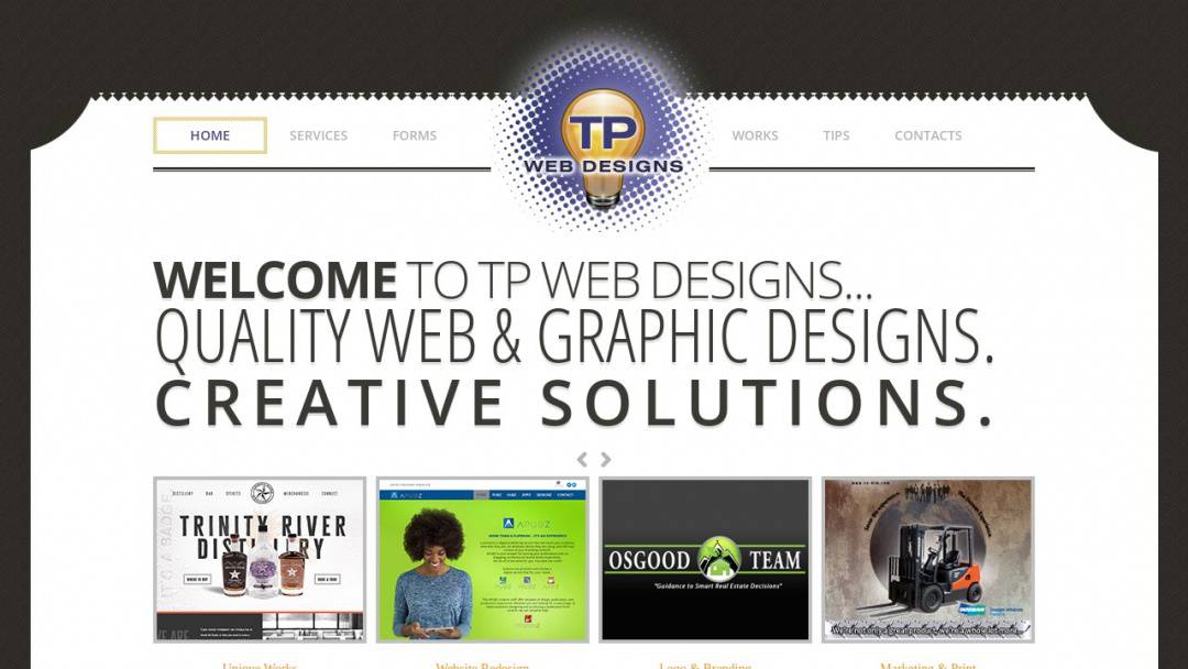 Screenshot of TP Web Designs's Website
