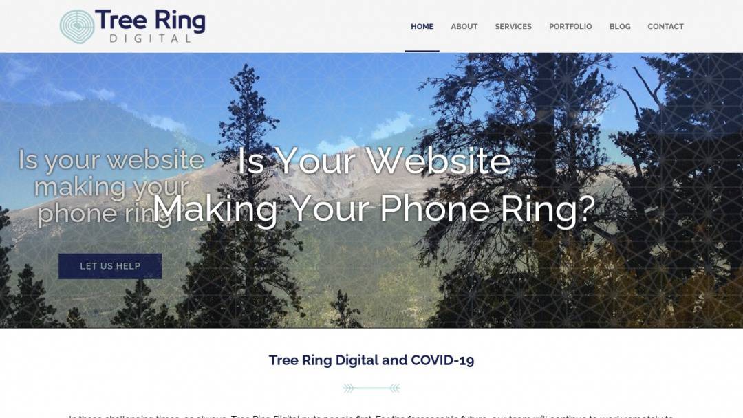 Screenshot of Tree Ring Digital's Website
