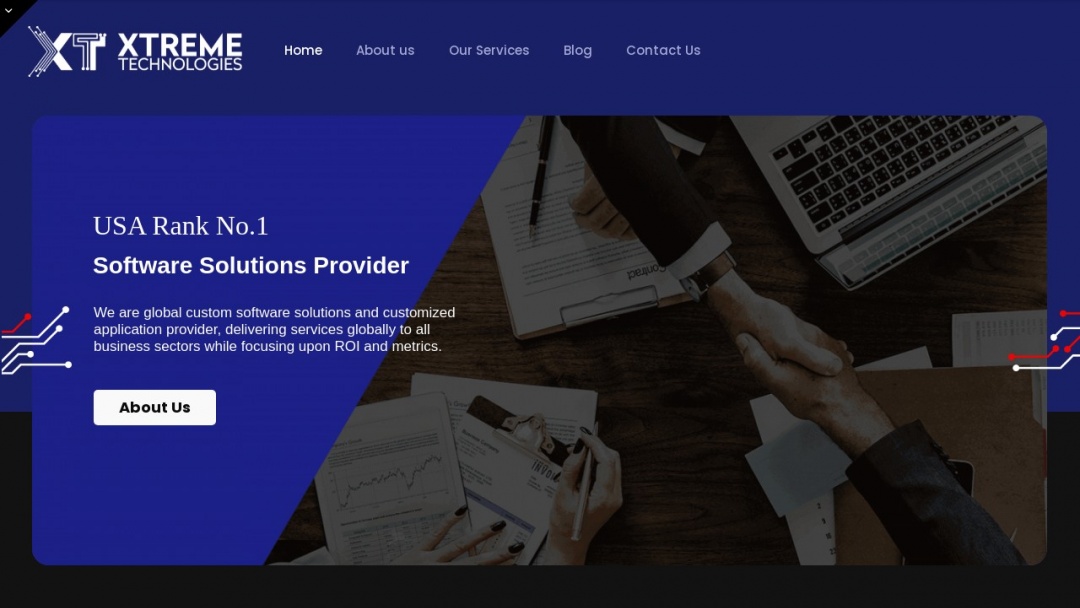 Screenshot of Xtreme Technologies's Website