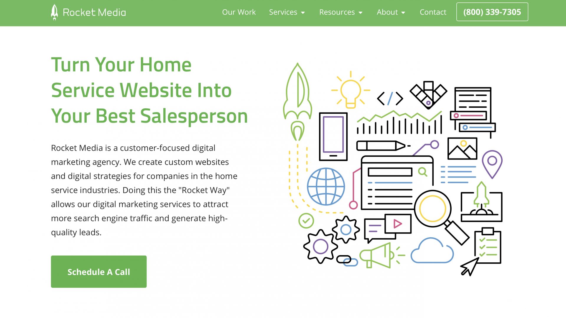 Best Web Design Company Website for Rocket Media