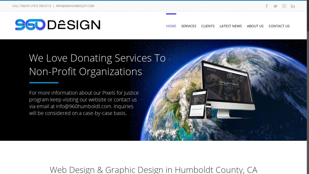 Screenshot of 960 Design's Website