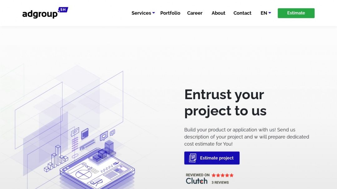 Screenshot of adgroup.sh's Website