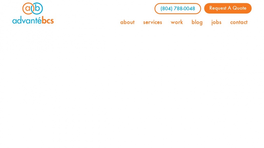 Screenshot of Advanté-BCS's Website