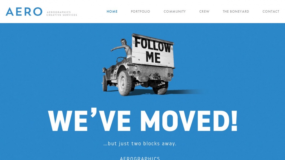 Screenshot of Aerographics Creative Services's Website