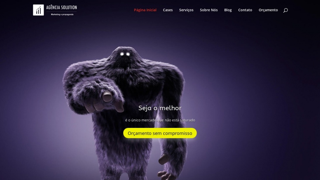 Screenshot of Agência Solution - Agência de Publicidade do Sul de Minas Gerais's Website