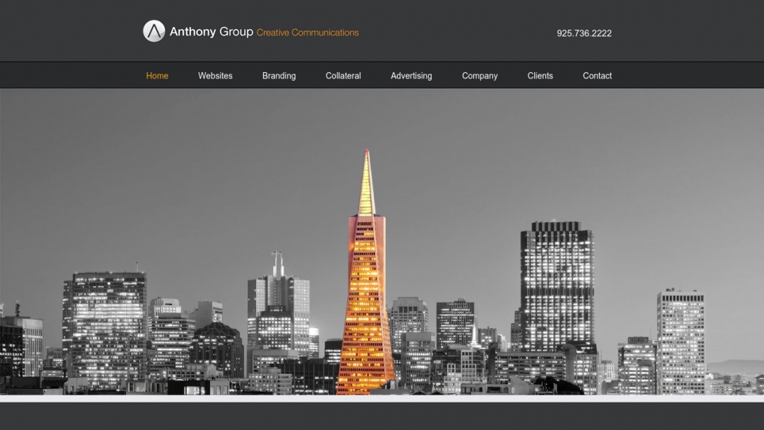 Screenshot of Anthony Group Marketing's Website