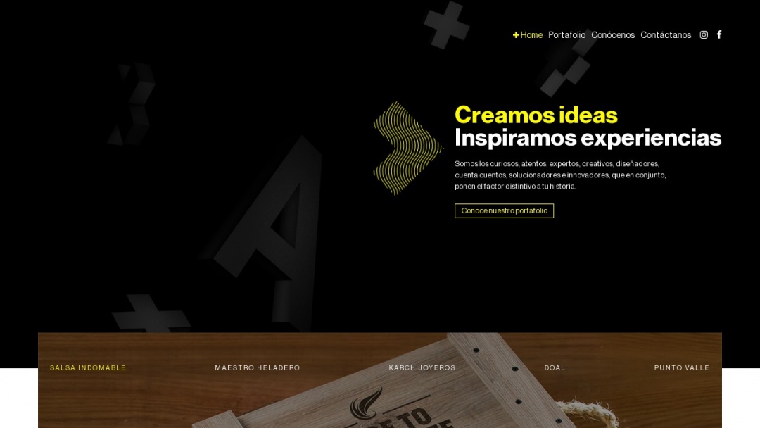 Screenshot of APositivo's Website