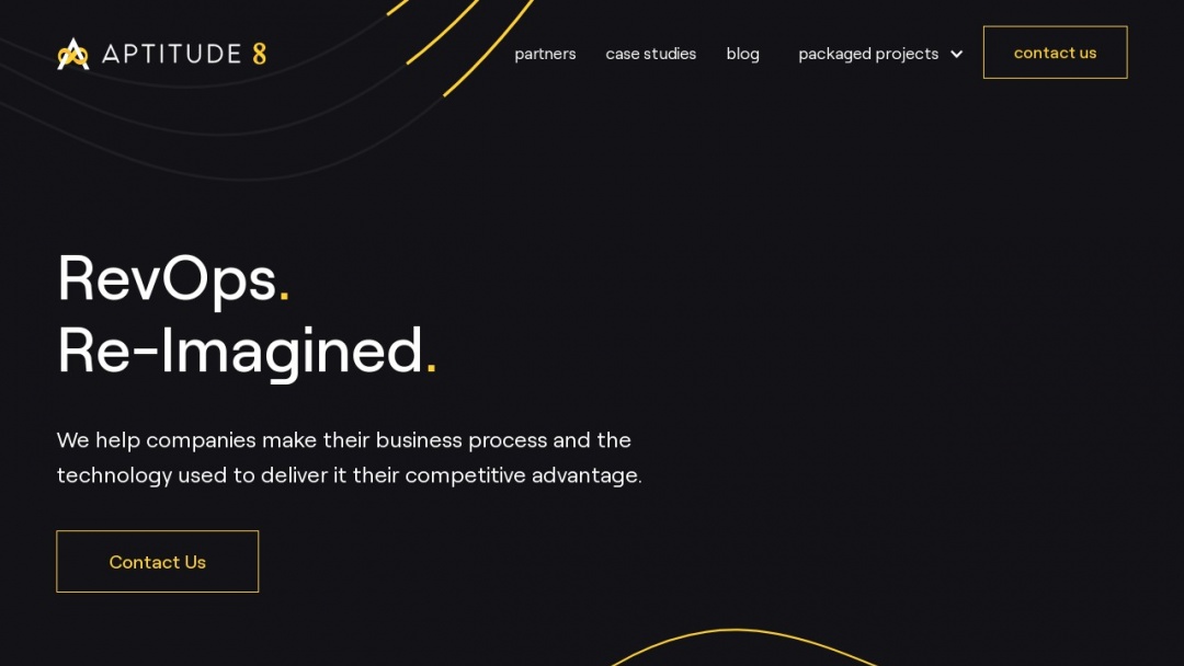 Screenshot of Aptitude 8's Website