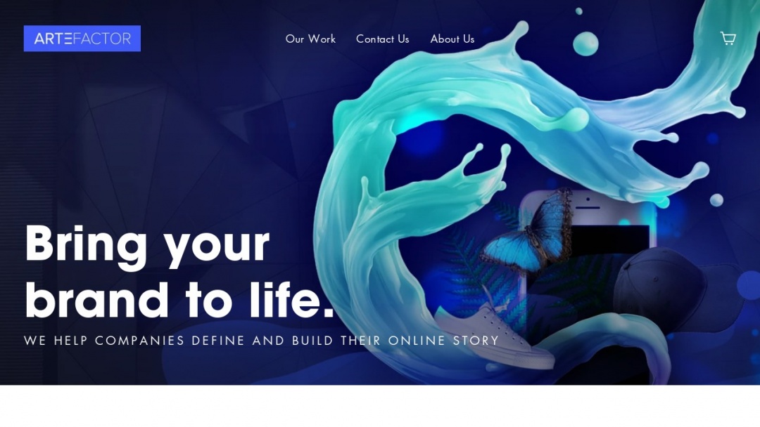 Screenshot of Artefactor's Website