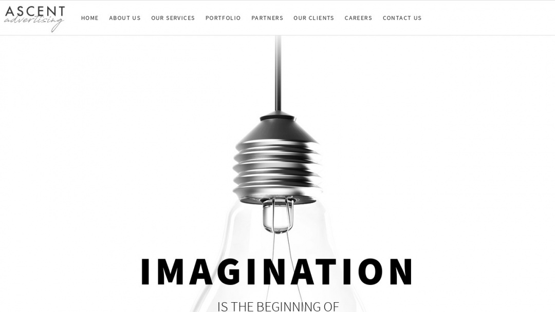 Screenshot of Ascent Advertising's Website