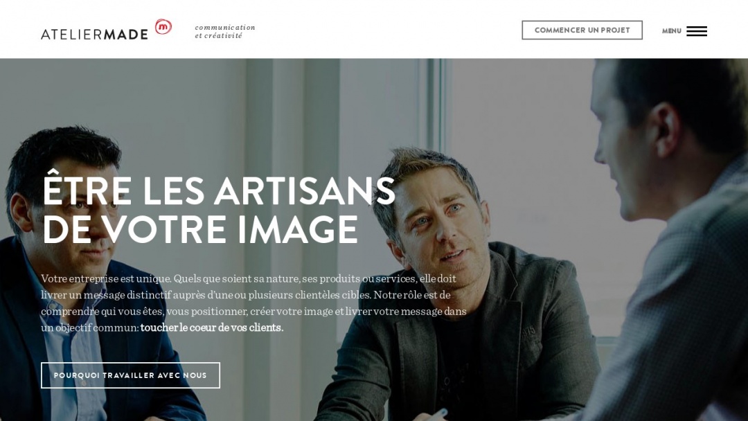 Screenshot of ATELIER MADE's Website