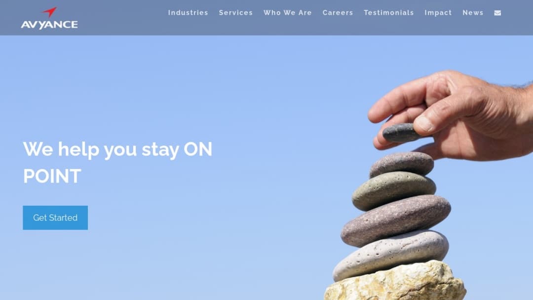 Screenshot of Avyance, LLC's Website