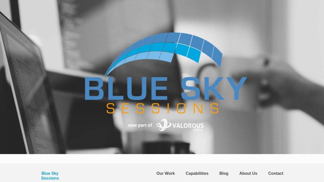 Screenshot of Blue Sky Sessions's Website