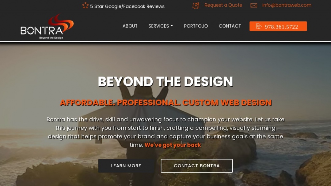 Screenshot of Bontra Web's Website