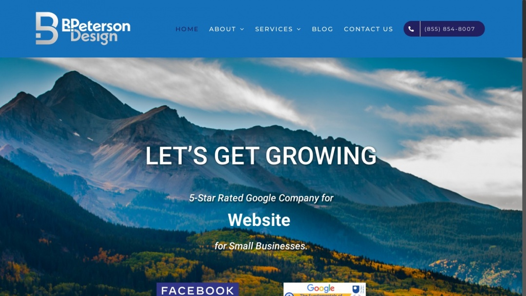 Screenshot of BPetersonDesign's Website